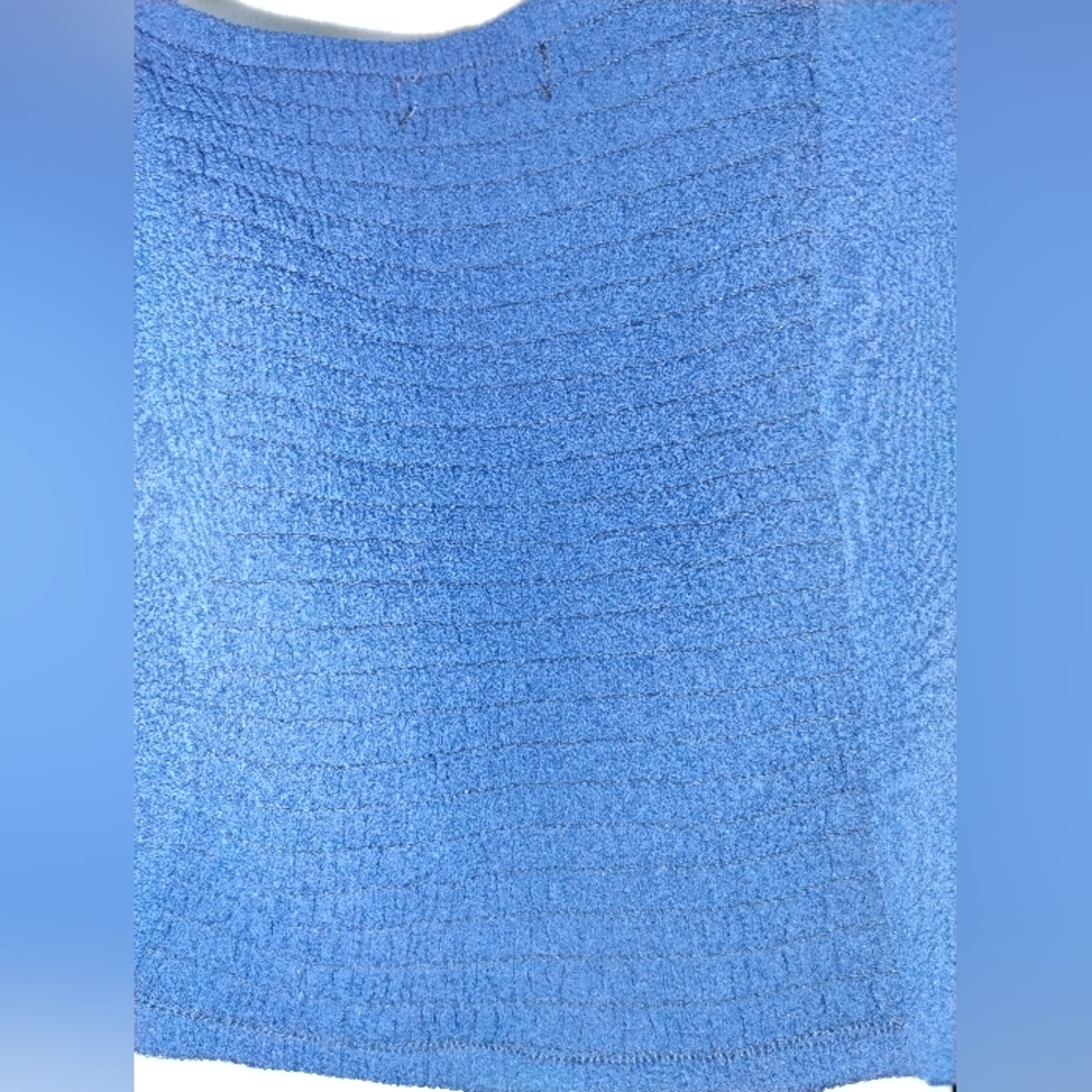 BCBG Paris Blue Gathered Back Puff Sleeve Bow Front Crop Top - Picture 11 of 12